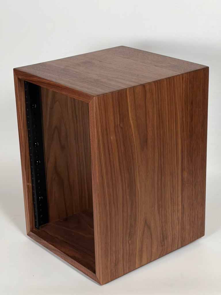Studio Rack - Half-width Solid Walnut for 9.5" equipment