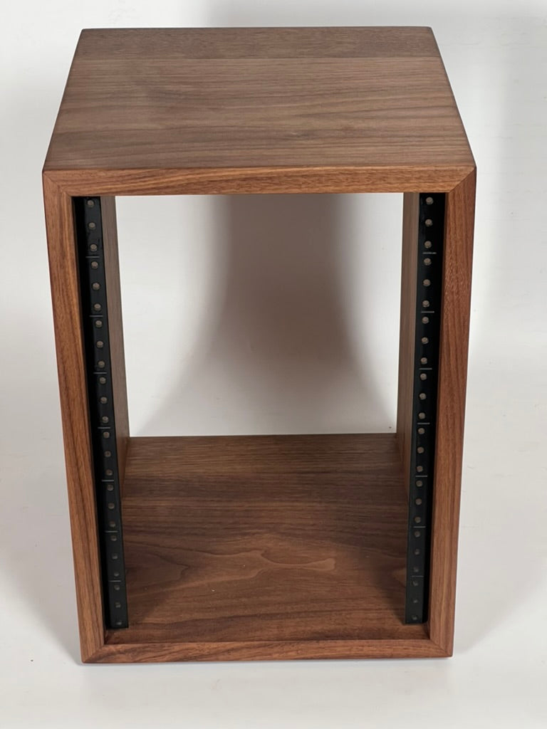 Studio Rack - Half-width Solid Walnut for 9.5" equipment
