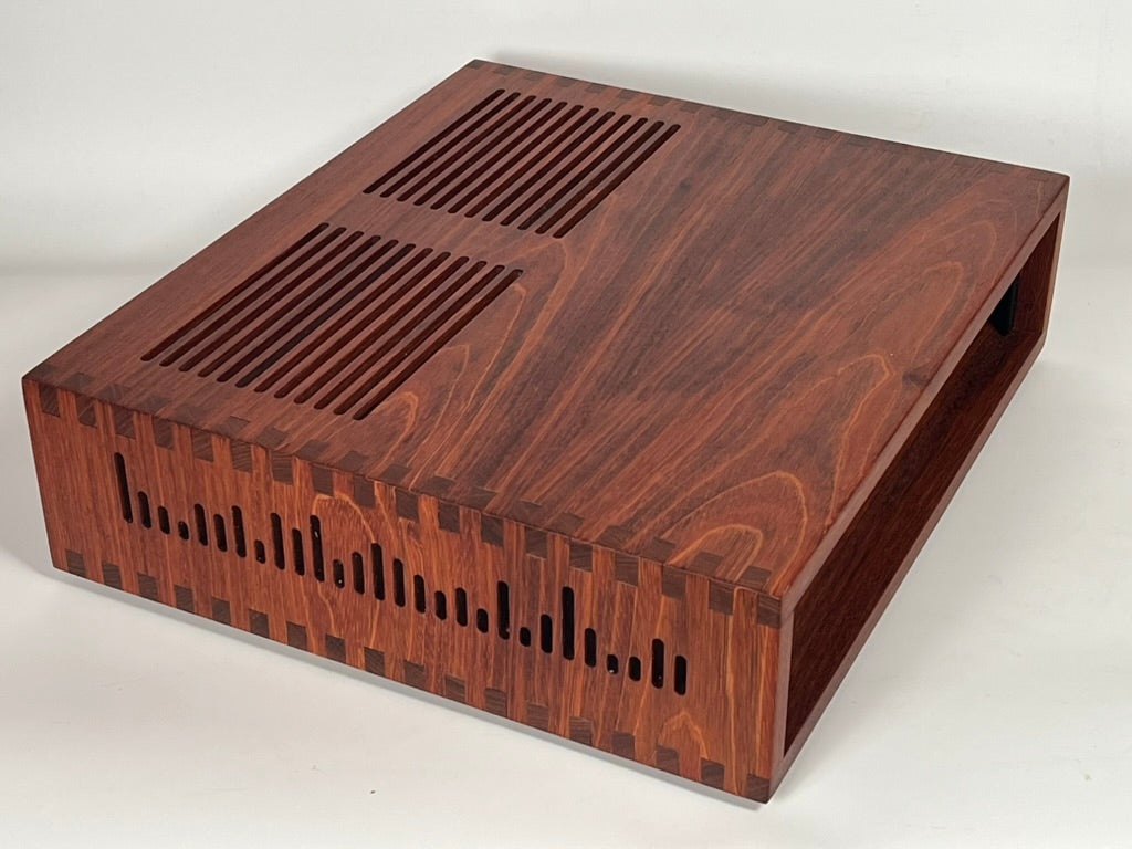 Custom Office Racks - two 19" racks - 18U x 24" deep - Solid jatoba wood