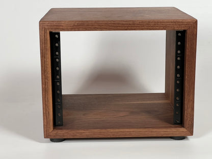 Studio Rack - Half-width Solid Walnut for 9.5" equipment