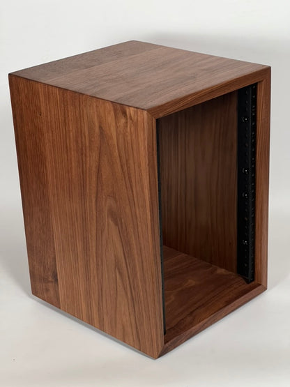 Studio Rack - Half-width Solid Walnut for 9.5" equipment