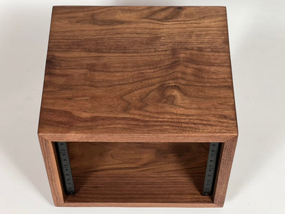 Studio Rack - Half-width Solid Walnut for 9.5" equipment