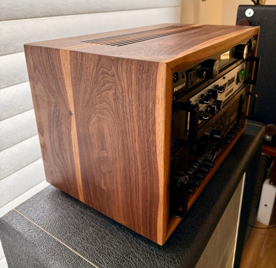 Studio Rack - Solid Walnut (mix of light and dark grain)