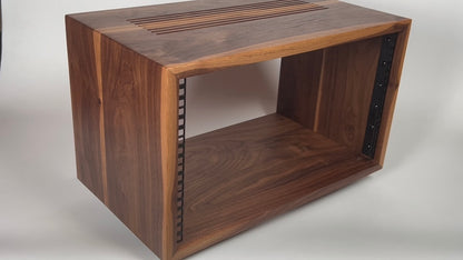 Studio Rack - Solid Walnut (mix of light and dark grain)